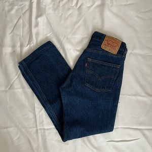 Vintage Women’s Levi’s 501xx | Made in the USA | Authentic 90s Dark Wash Jeans